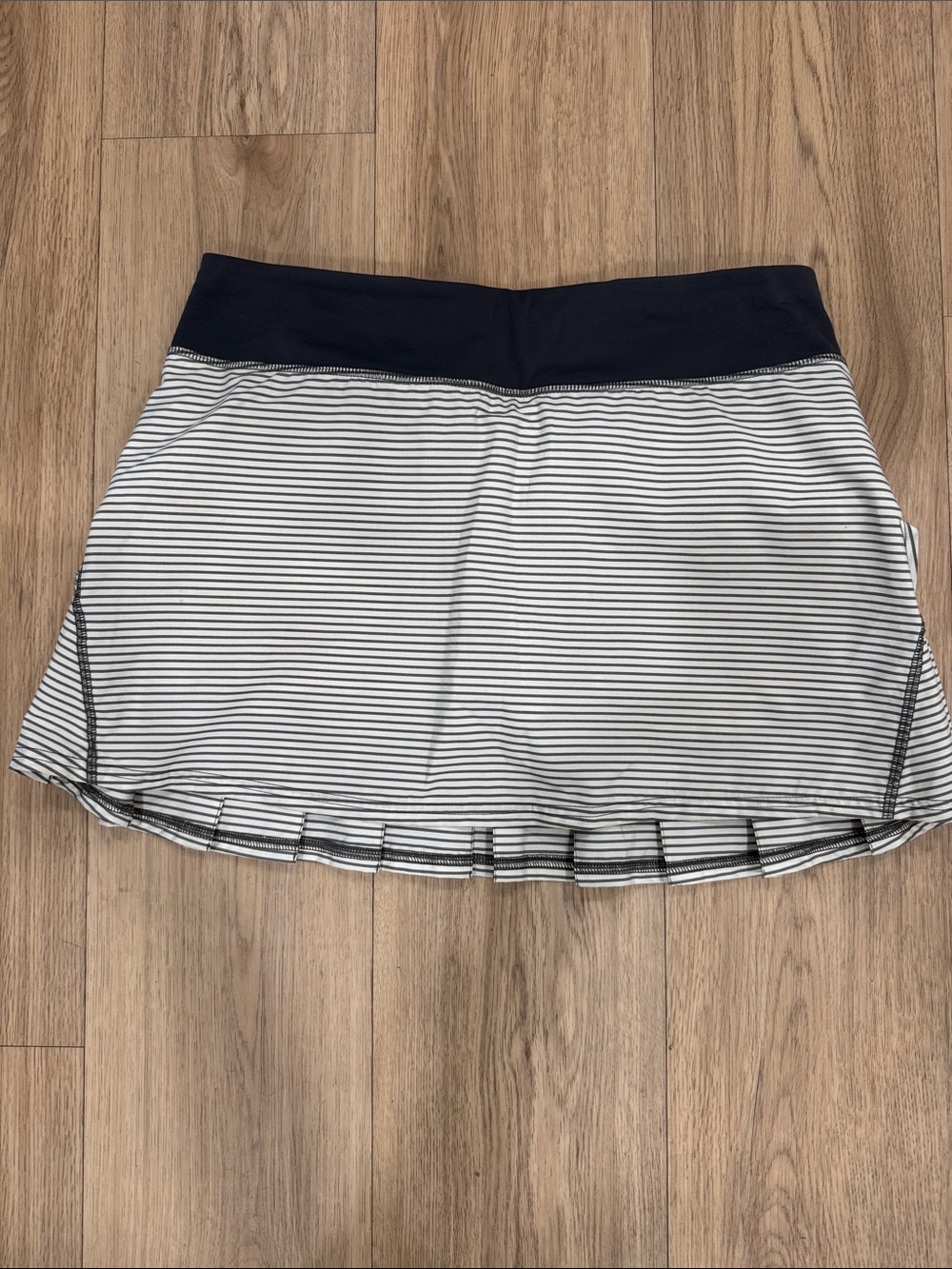 lululemon athletica Navy & White Striped Mini Skirt